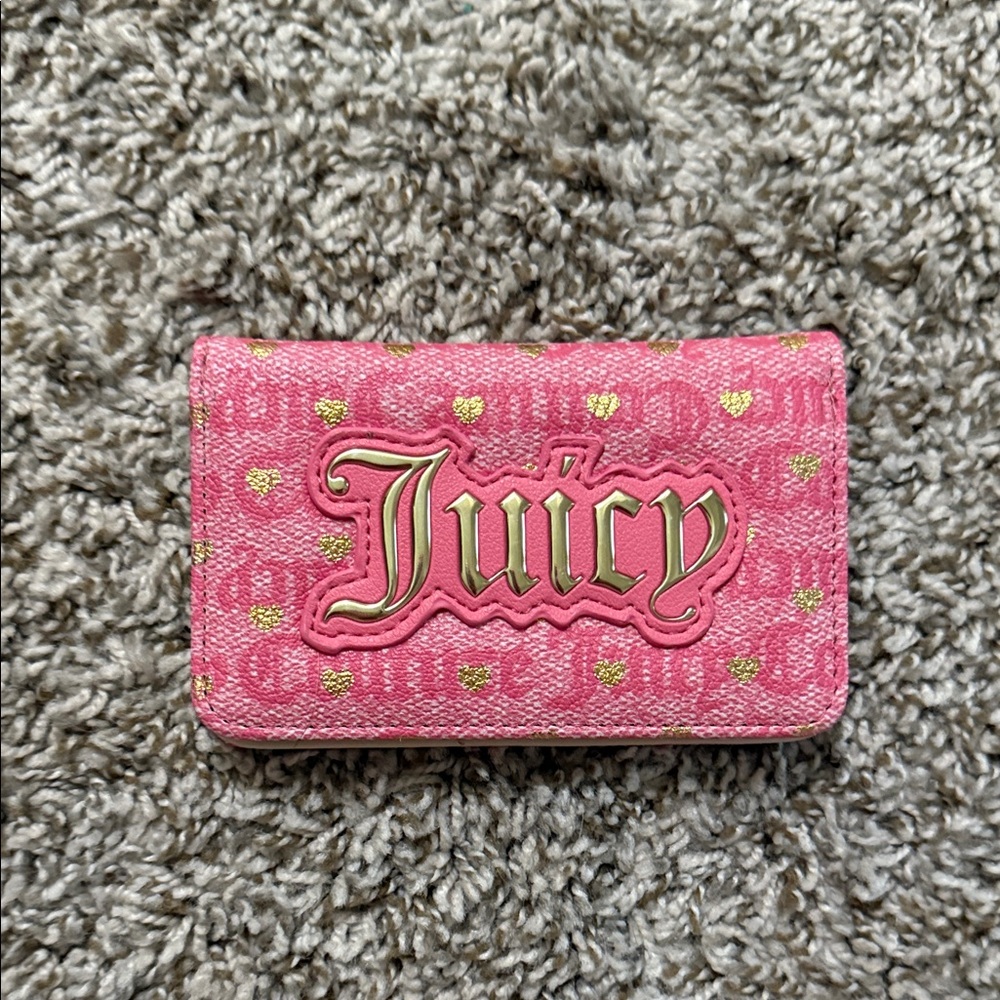 Juicy Couture Pink and Gold Card Holder